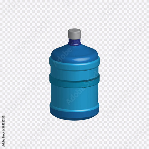 Set of empty plastic water bottles. 3d vector
