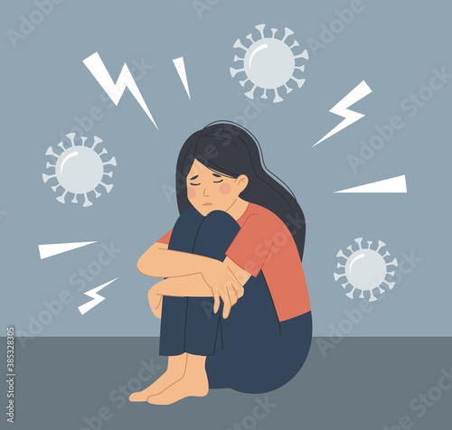 Slika na platnu Depression, anxiety or distress because of the coronavirus pandemic