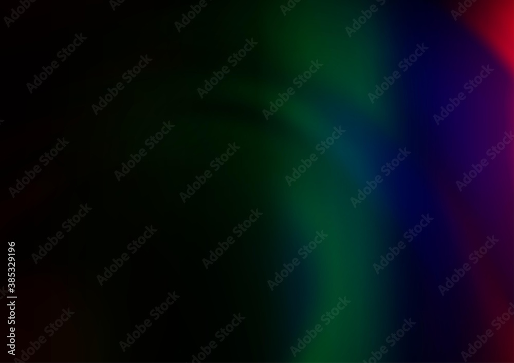 Fototapeta premium Dark Multicolor, Rainbow vector blurred bright background.