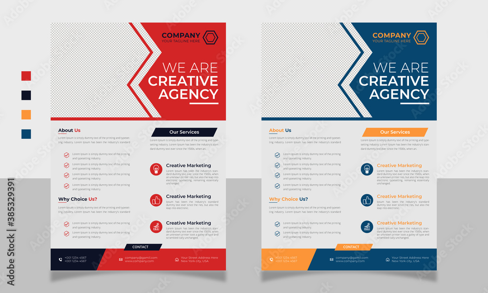 Obraz premium Corporate business flyer template design