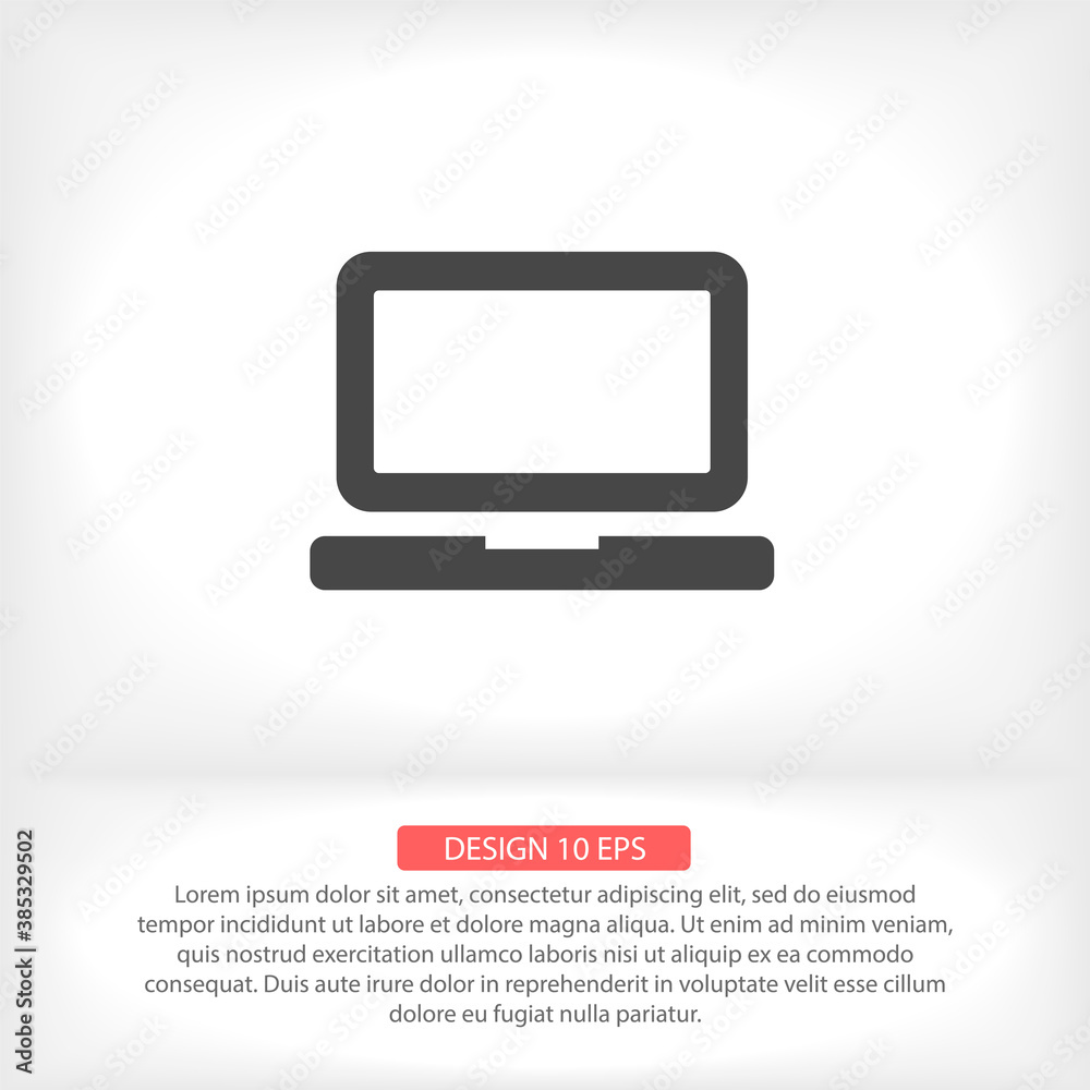Laptop vector icon , lorem ipsum Flat design Laptop vector icon , lorem ipsum Flat design