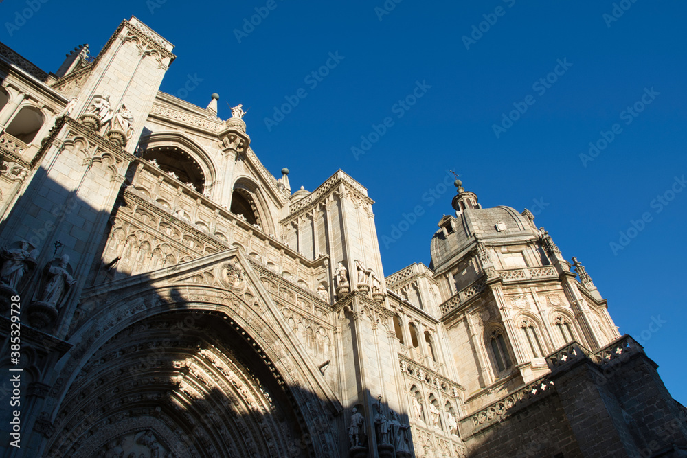 Toledo Cathedral at sunset. Toledo, Spain. Toledo Cathedral at sunset. Toledo, Spain.
