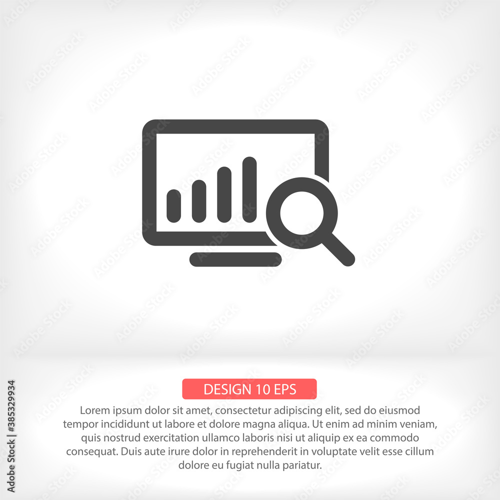Chart vector icon , lorem ipsum Flat design Chart vector icon , lorem ipsum Flat design