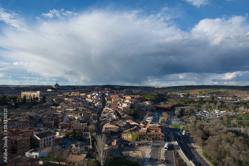 Rain approaching Toledo. Toledo, Spain.