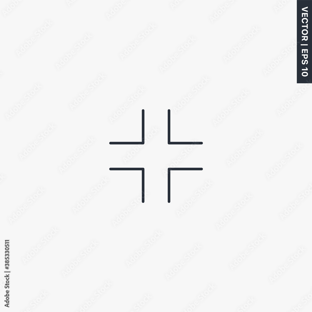 Exit full screen, linear style sign for mobile concept and web design Exit full screen, linear style sign for mobile concept and web design
