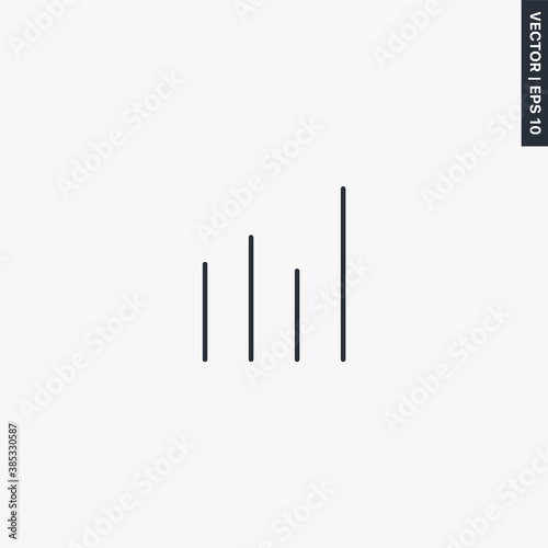 Graph  chart  linear style sign for mobile concept and web design