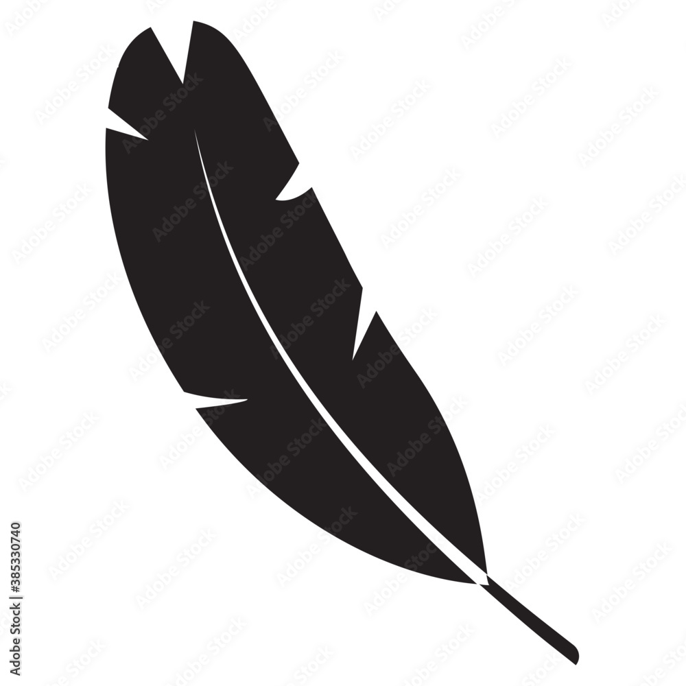 
Icon of a feather of a bird depicting exotic feather
