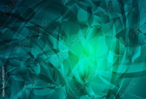 Light Green vector template with chaotic shapes.