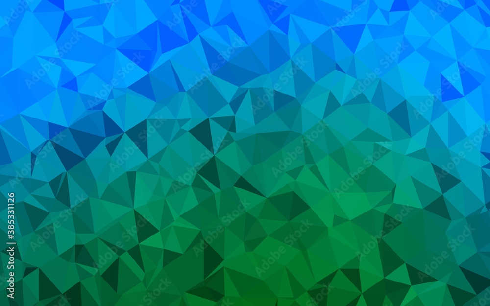 Obraz premium Light Blue, Green vector abstract mosaic pattern.