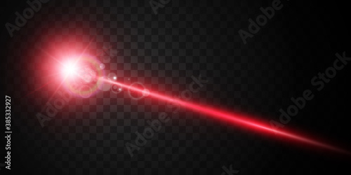 Bright beautiful laser beams on a transparent background. Scanner laser. 