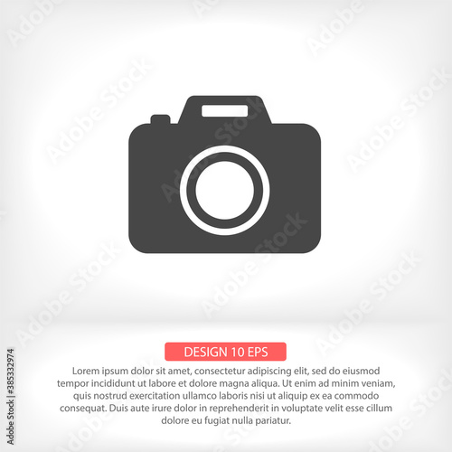 Camera  vector icon , lorem ipsum Flat design