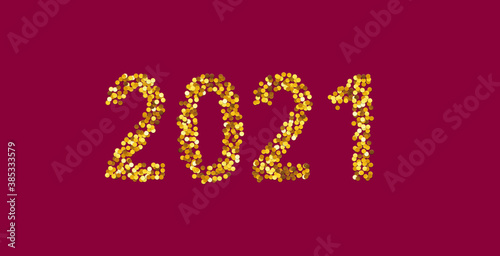 2020 numbers picture on red background
