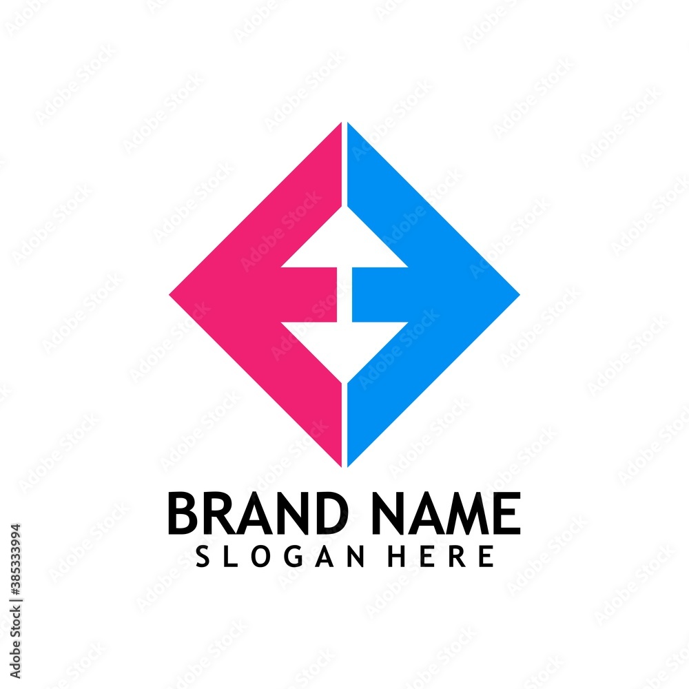 letter e and e logo design vector