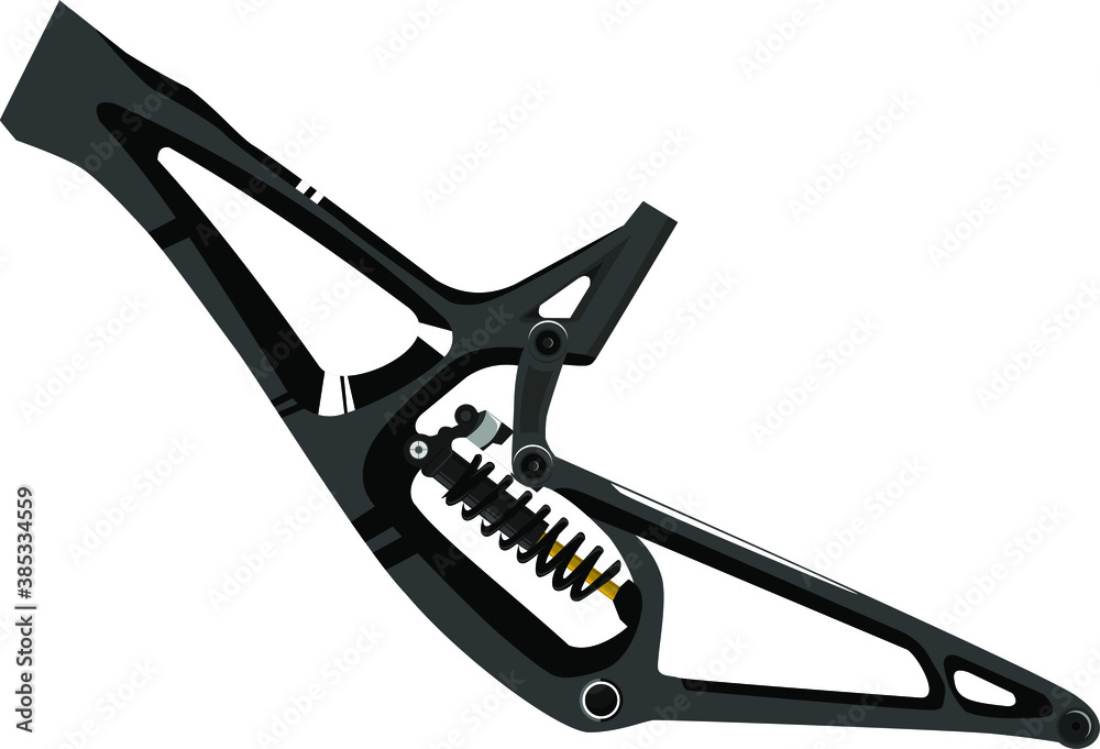 Vettoriale Stock Downhill Mountain bike frame set design vector | Adobe  Stock
