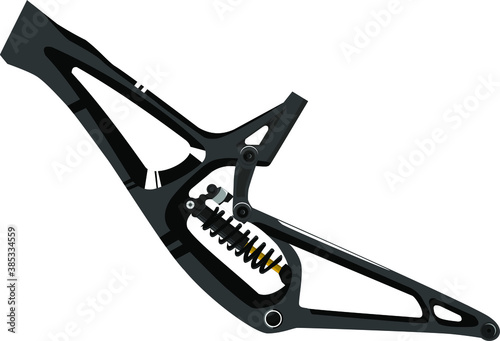 Downhill Mountain bike frame set design vector