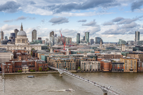 Panorama of London from above the Thames