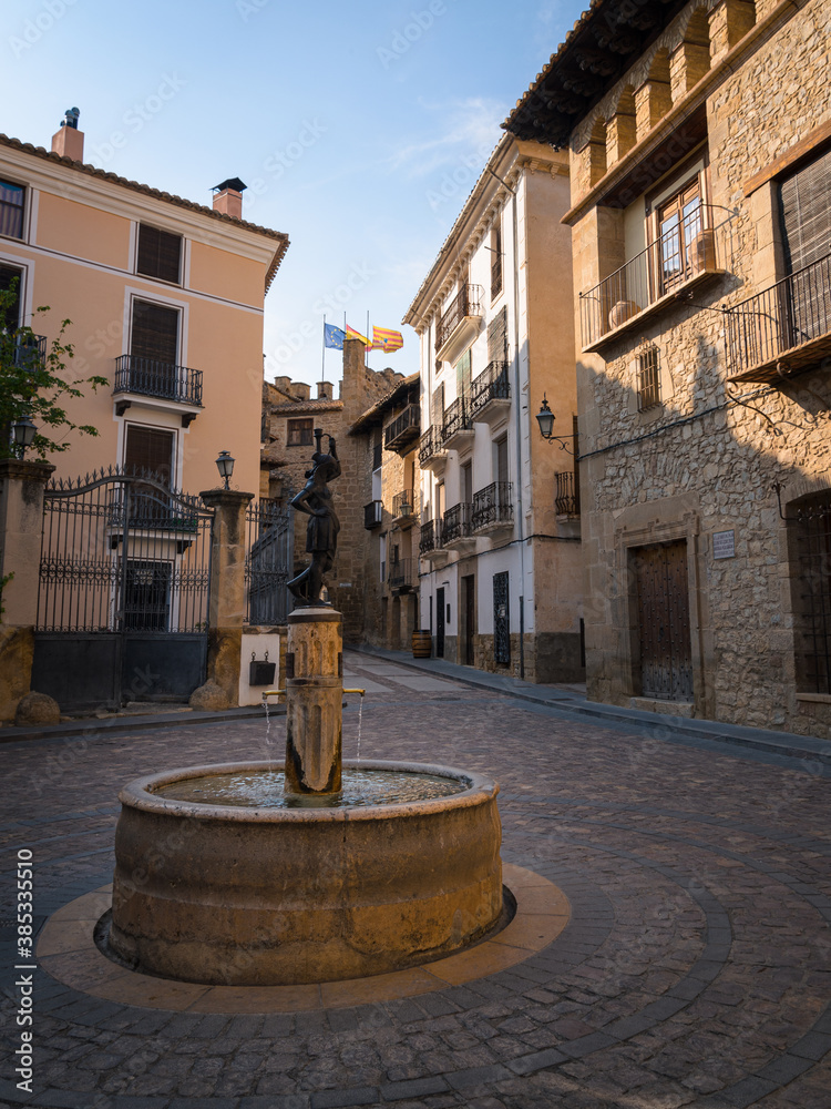 Fototapeta premium Street of the historical village of Rubielos de Mora, Teruel, Spain