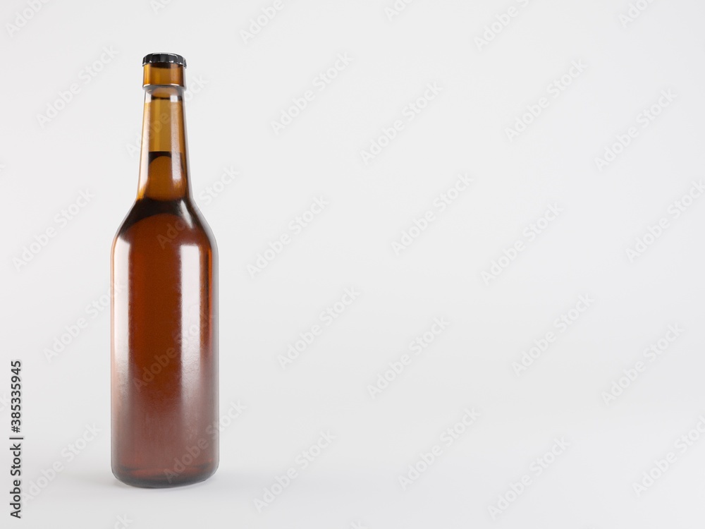 Beer Bottle Mockup Template 3D Illustration Beer Bottle Mockup Template 3D Illustration