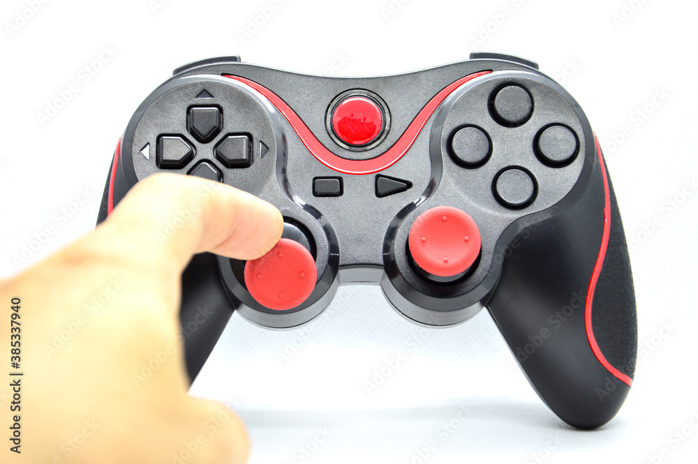 The joystick is used to control the game. The joystick is used to control the game.