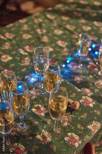 Glasses with champagne