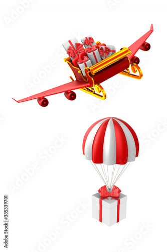 red christmas sled with gif...