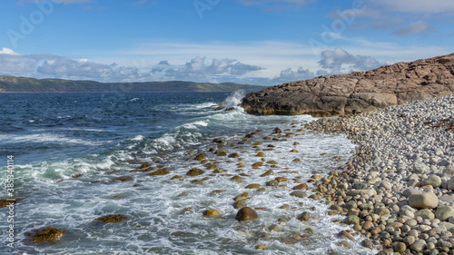 The coast of the Barents sea, Teriberka, August 2020, Russia