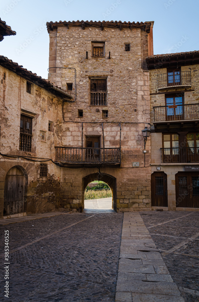Portal de la Cabra is one of the gate of the old wall of Mora de Rubielos, Teruel, Spain