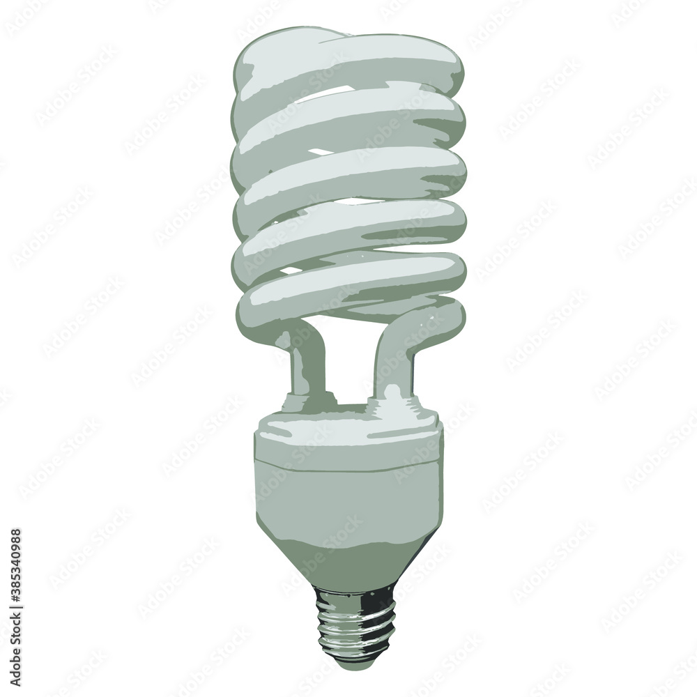 Daylight bulb. Light bulb on a white background. Vector illustration Daylight bulb. Light bulb on a white background. Vector illustration