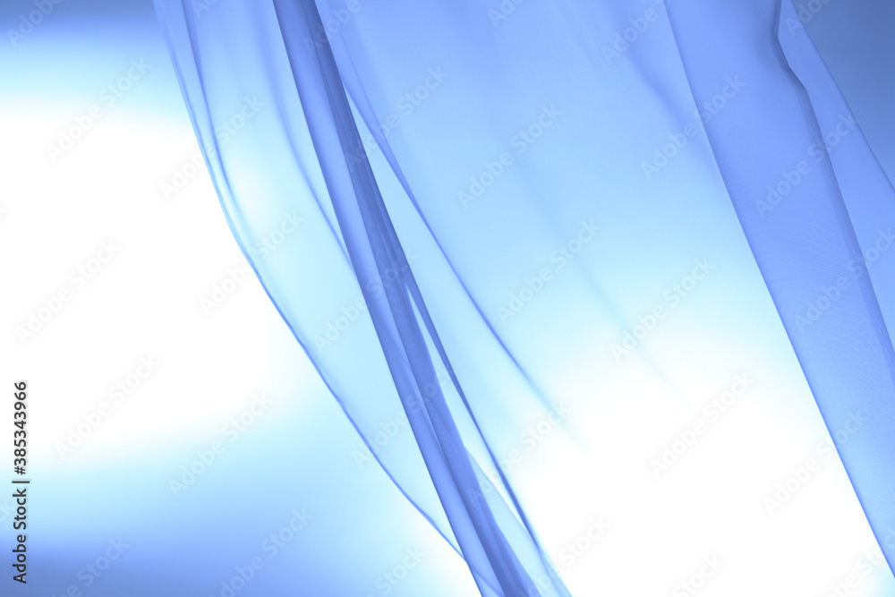 Fototapeta premium 揺れる布、青色