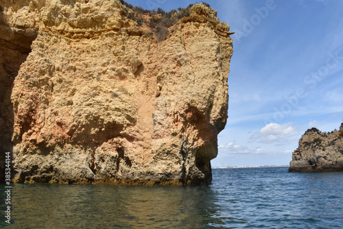 Cliffs along the southern coast of Portugal