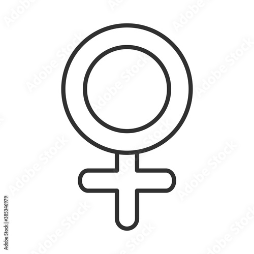 sexual health, gender female sign line icon