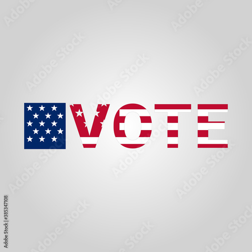 USA Presidential Election Vote Poster Design vector template