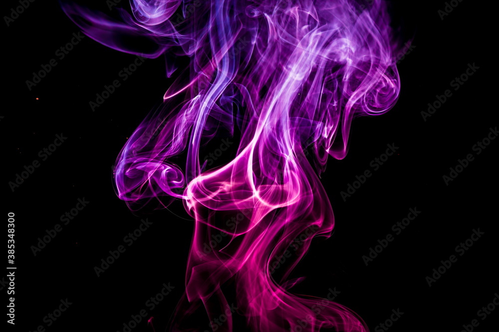 Colored smoke on black background Colored smoke on black background