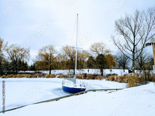 boat on the snow