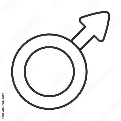 sexual health, gender male sign line icon