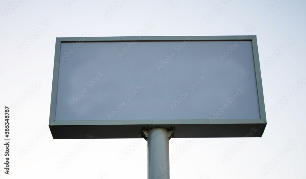 Fototapeta premium Blank, white billboard on a street
