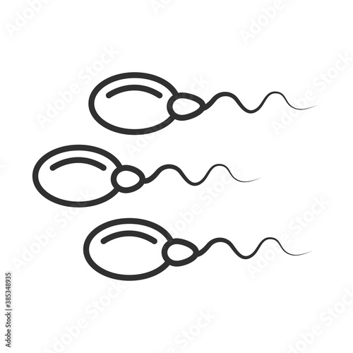 sexual health, human sperm fertility genetic line icon