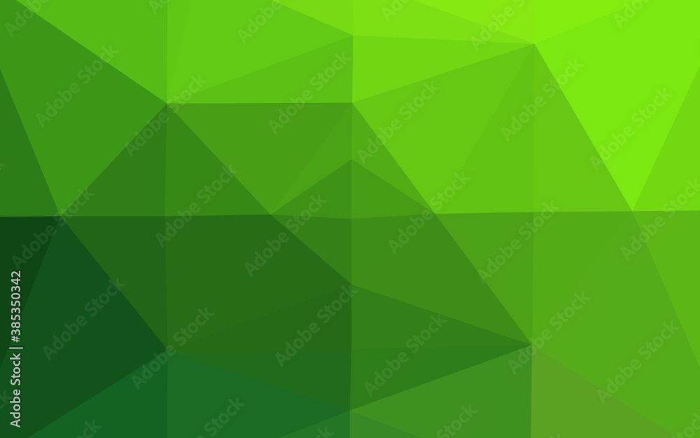 Obraz premium Light Green vector blurry triangle texture.