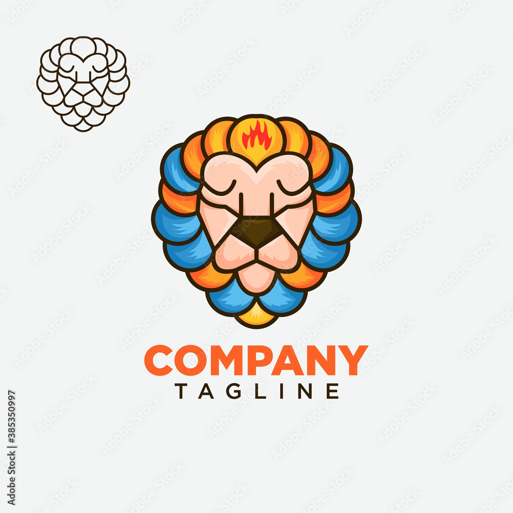 lion head logo. awesome design vector template lion head logo. awesome design vector template