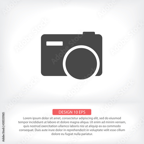 Camera  vector icon , lorem ipsum Flat design
