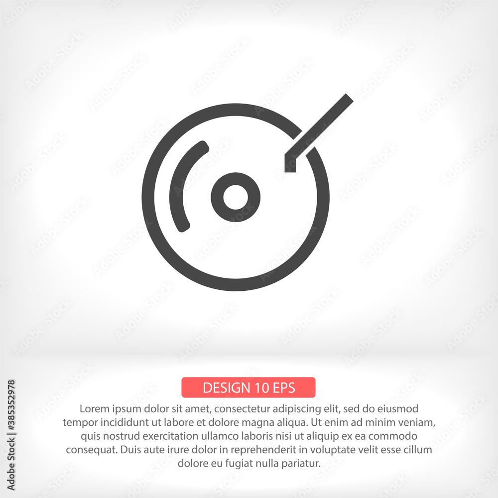 Disk vector icon , lorem ipsum Flat design Disk vector icon , lorem ipsum Flat design