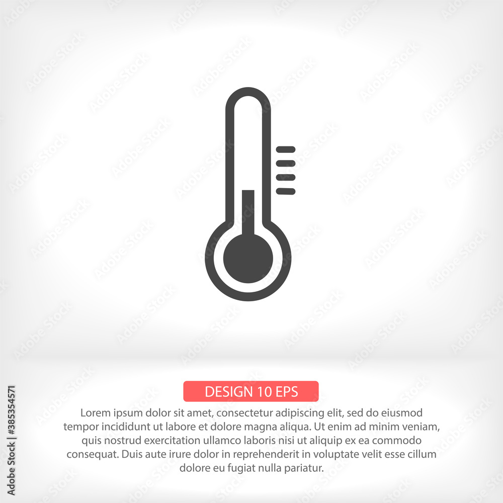Thermometer vector icon , lorem ipsum Flat design Thermometer vector icon , lorem ipsum Flat design