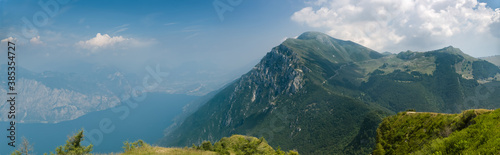Tableau sur toile Panoramic view on Monte Altissimo di Nago peak above Lake Garda in Italy