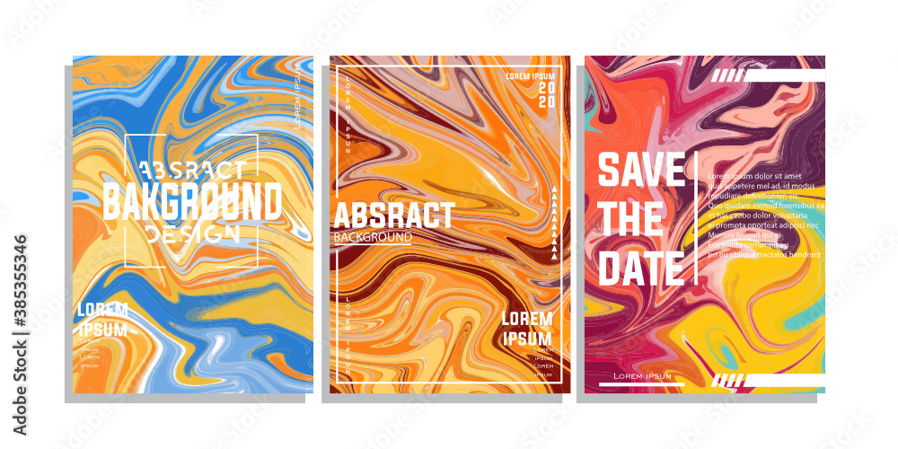 Obraz premium liquid cover abstrac background full color cool coverdesign