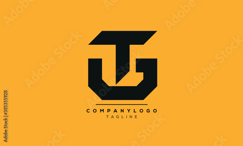 Outstanding professional elegant TG initial based Alphabet icon logo