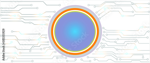 Meaningful pictures of electrical circuits And there is an empty space to insert subtitles in the circle