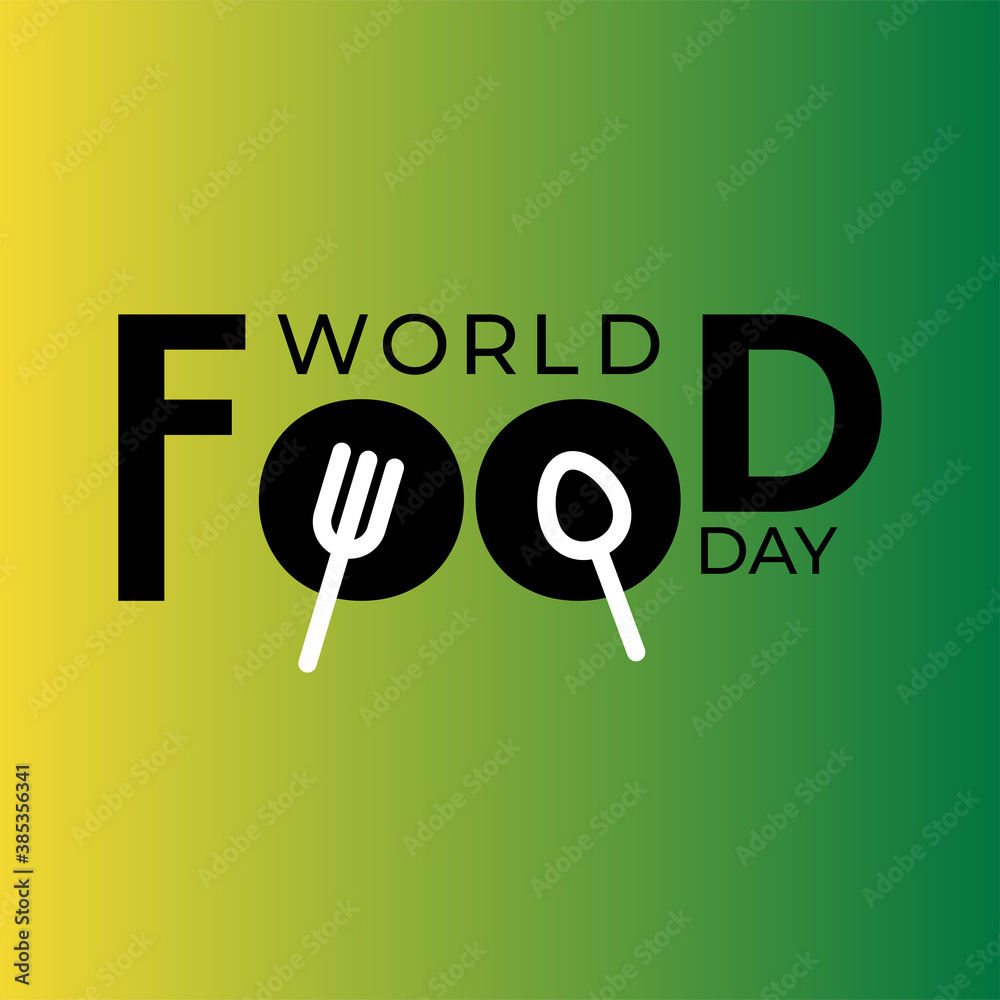 World Food Day illustration vector is suitable for social media, banner , poster , Flier and related with food World Food Day illustration vector is suitable for social media, banner , poster , Flier and related with food