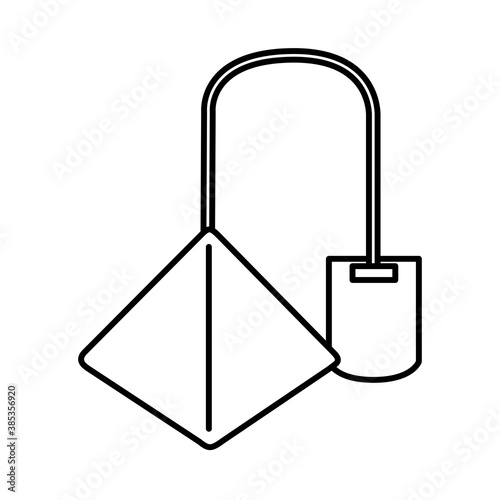 tea, teabag herbal product line icon