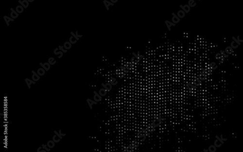 Dark Black vector background with bubbles.