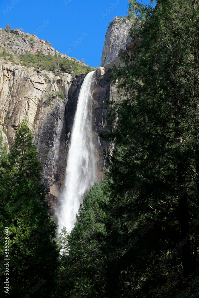 ヨセミテ国立公園のブライダルベール滝
